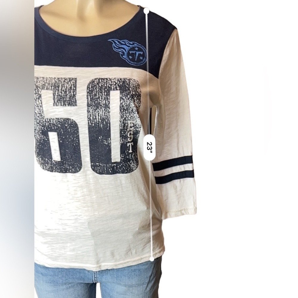 NFL Tennessee Titans Soft Raglan Vintage Look Baseball T-Shirt Women’s Small - Picture 7 of 11